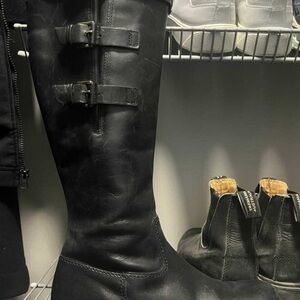 Echo Black Leather Women's Winter Riding Boots